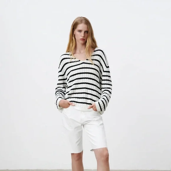 Zara linen blend knit sweater - Picture 3 of 10